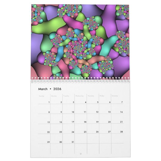 Fractals Calendar Kalender (Mär 2026)