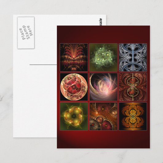 Fractalworld Postkarte (Vorne/Hinten)