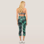 Fractated Malachite Spiralspirale Capri Leggings (Rückseite)