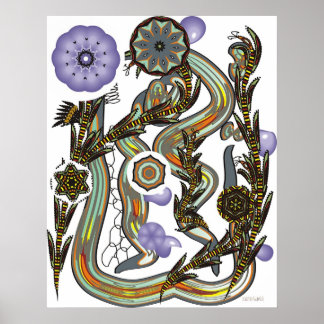 Fractoids und Fronten der Blume Poster