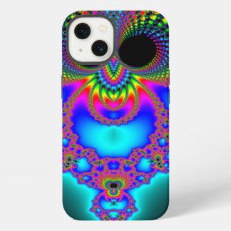 Fractowl Modernes Neonfarben Fraktal Art iPhone Hülle