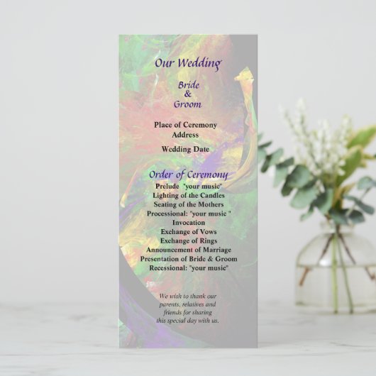 Fractrals - Pfauenhochzeitprogramm Programm (Stehend Vorderseite)