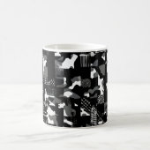 "Fractura" - Schwarz-Weiß-Tarnmuster Kaffeetasse (Mittel)