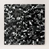 "Fractura" - Schwarz-Weiß-Tarnmuster Puzzle (Horizontal)