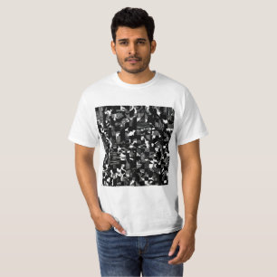 "Fractura" - Schwarz-Weiß-Tarnmuster  T-Shirt