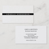 Fractured Contemporary / Black Stripe Visitenkarte (Vorne/Hinten)