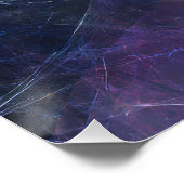 Fractured Face Neon Threads Cosmic Portrait Poster (Ecke)