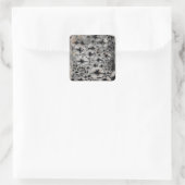 Fractured Florals Quadratischer Aufkleber (Tasche)