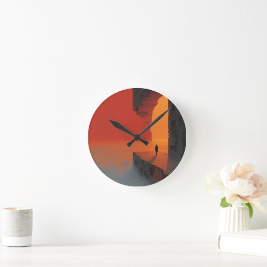 Fractured Mind Nr. 1 Runde Wanduhr (Zuhause)