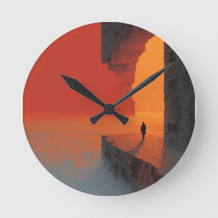 Fractured Mind Nr. 1 Runde Wanduhr