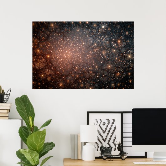 Fractured Nebula Cosmic Web Glow Poster (Heimbüro)