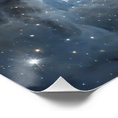 Fractured Nebula Starfield Cosmic Geometry Poster (Ecke)