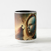 Fractured Reflections: Surreal Mirror Tasse (Zentrum)