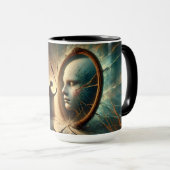 Fractured Reflections: Surreal Mirror Tasse (VorderseiteRechts)