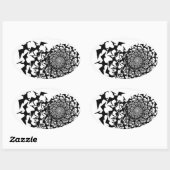 Fractyl Pterodactyl Ovaler Aufkleber (Blatt)