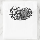 Fractyl Pterodactyl Ovaler Aufkleber (Tasche)