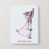 Frag, aber hör nicht auf button (Vorderseite)