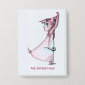 Frag, aber hör nicht auf button (Vorderseite)