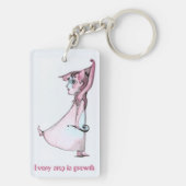 Frag, aber hör nicht auf schlüsselanhänger (Rückseite)