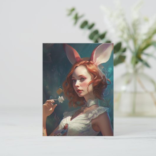 Frag Alice Postkarte (Stehend Vorderseite)