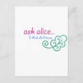Frag Alice Postkarte (Vorderseite)