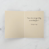 Frag auf Verzeihung von Hundeschlittenkarten Karte (Innenseite)