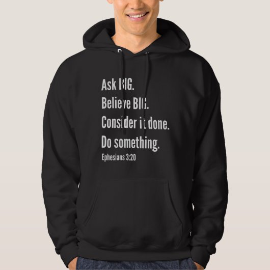 Frag Big Ephesians 3:20 WhiteText Hoodie (Vorderseite)