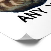 Frag das Kätzchen mit einem Schnurrbart eine Frage Poster (Ecke)