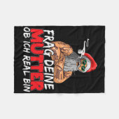 Frag deine Mama, wenn ich echt lustig bin Boss d S Fleecedecke (Vorderseite (Horizontal))