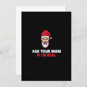 Frag deine Mama, wenn ich echt lustig Weihnachten  Einladung (Vorne/Hinten)