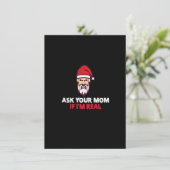 Frag deine Mama, wenn ich echt lustig Weihnachten Einladung (Stehend Vorderseite)