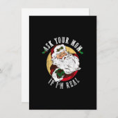 Frag deine Mama, wenn ich wirklich Weihnachten Wei Einladung (Vorne/Hinten)