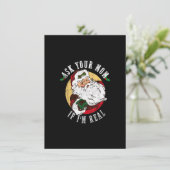 Frag deine Mama, wenn ich wirklich Weihnachten Wei Einladung (Stehend Vorderseite)