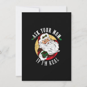 Frag deine Mama, wenn ich wirklich Weihnachten Wei Einladung