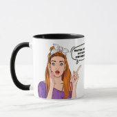 Frag deine Mutter - Witziger Lebensfreund Tasse (Links)