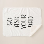 Frag deine Vater-Geschenke für den Vatertag Sherpadecke (Vorderseite (Horizontal))