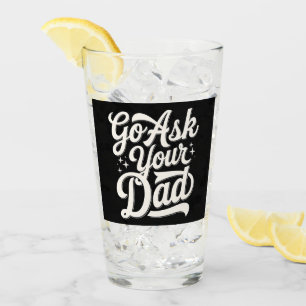 Frag Deinen Papa Lustige Mama Muttertag Vintage Glas