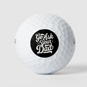 Frag deinen Papa Lustige Mama Muttertag Vintage Golfball