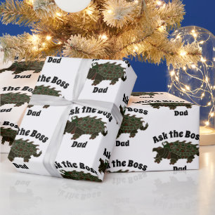 Frag der Boss Vater Alligator Snapping Turtle Geschenkpapier
