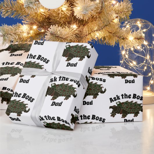 Frag der Boss Vater Alligator Snapping Turtle Geschenkpapier (Feiertage)