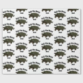 Frag der Boss Vater Alligator Snapping Turtle Geschenkpapier (Flach)