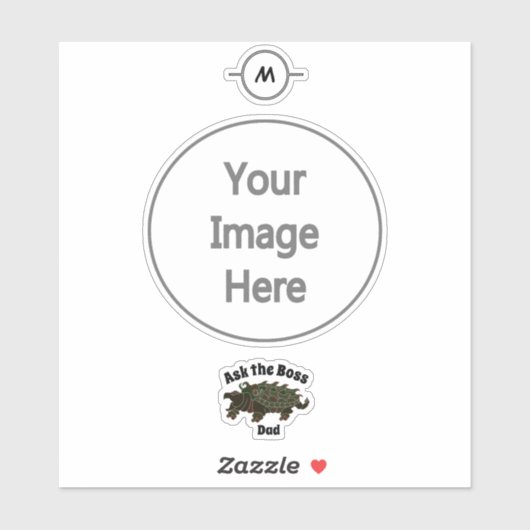 Frag der Boss Vater Alligator Snapping Turtle Golf Aufkleber (Blatt)