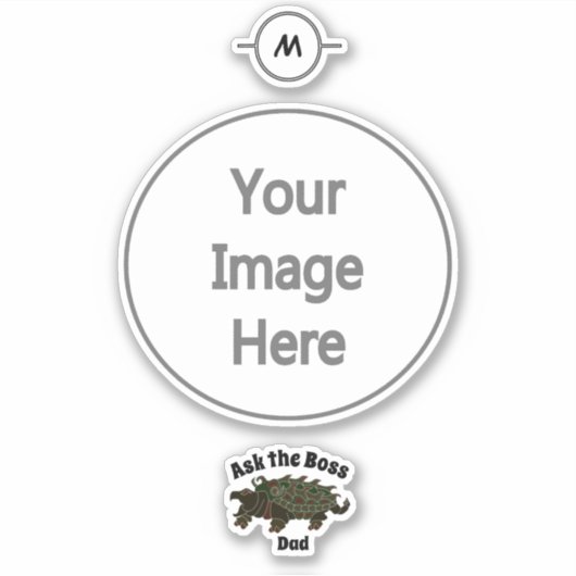 Frag der Boss Vater Alligator Snapping Turtle Golf Aufkleber (Vorderseite)