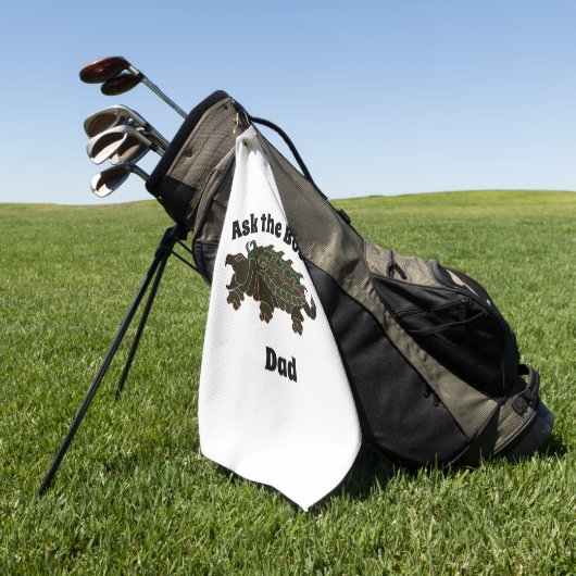 Frag der Boss Vater Alligator Snapping Turtle Golfhandtuch (Gras)