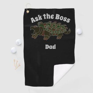 Frag der Boss Vater Alligator Snapping Turtle Golfhandtuch
