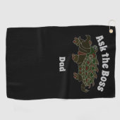Frag der Boss Vater Alligator Snapping Turtle Golfhandtuch (Horizontal)