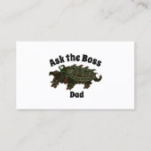 Frag der Boss Vater Alligator Snapping Turtle Visitenkarte (Vorderseite)