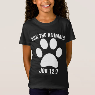 FRAG DER TIERE Christliche KINDER T - Shirt