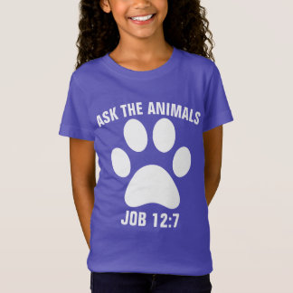 FRAG DER TIERE Christliche KINDER T - Shirt