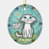 Frag dir Katzenkuchen Keramik Ornament (Links)